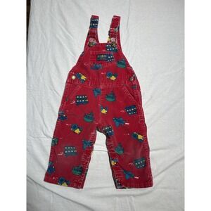 Vintage OshKosh B'Gosh Vesbak Overalls Corduroy Baby 2T USA Made Tractor